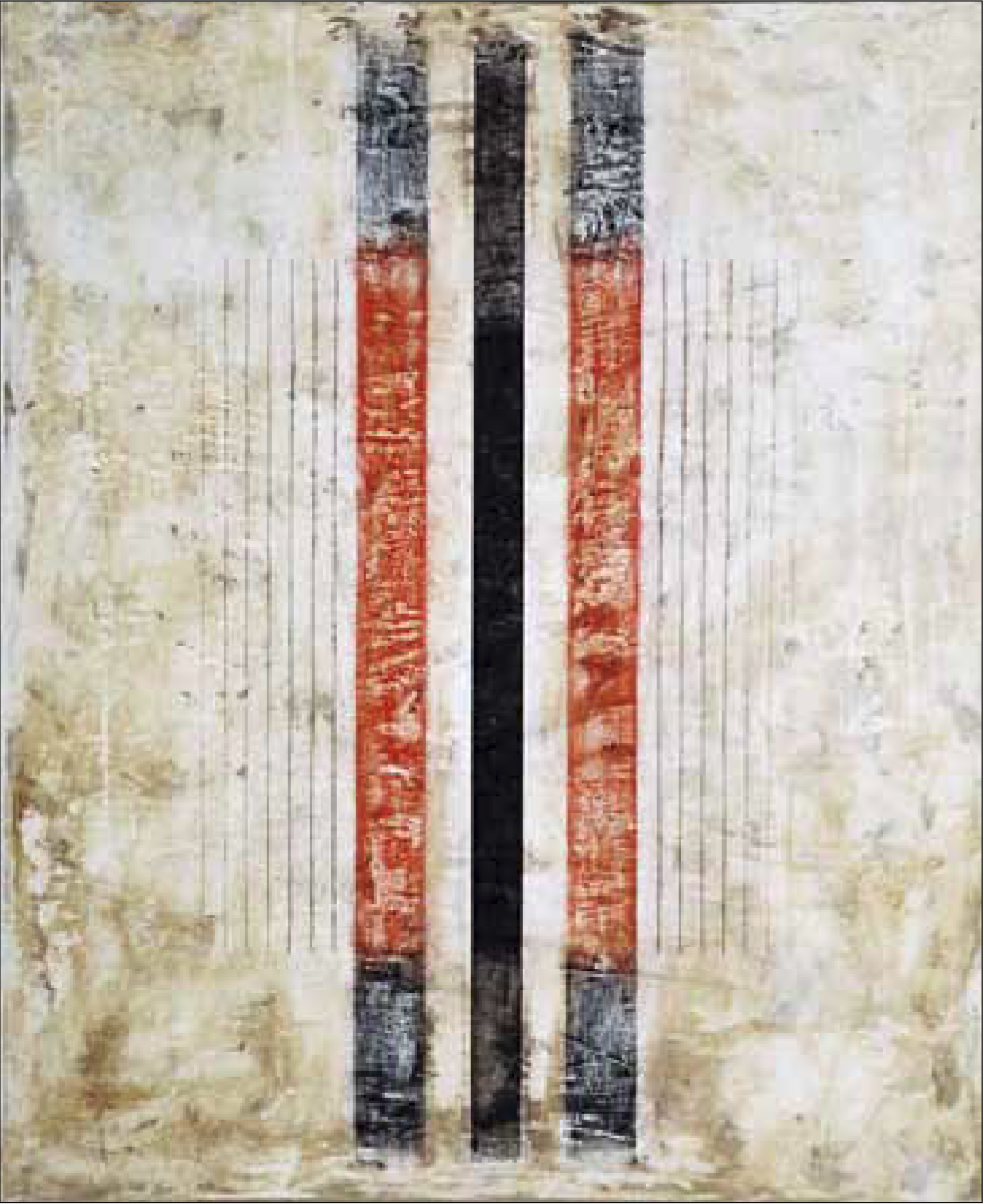 Abstraction spirituelle, rouge et noire