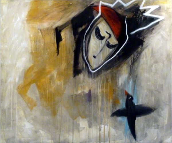 Le cardinal et l'oiseau